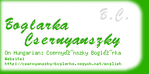 boglarka csernyanszky business card